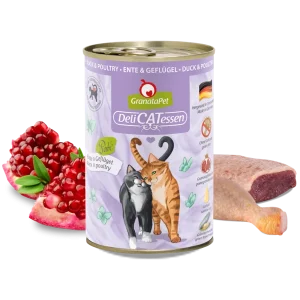 GranataPet Delicatessen Gabonamentes macska konzerv Kacsa és Szárnyas 400g