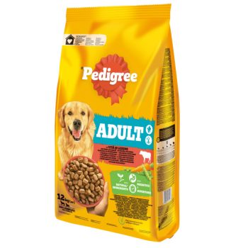 Pedigree száraztáp marhával és zöldségekkel felnőtt kutyák számára