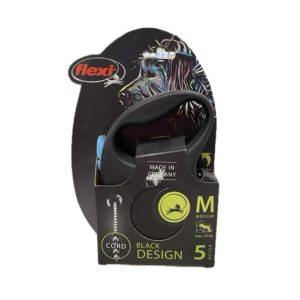 Flexi Black Desig automata kötélpóráz M; 5 méter; 20kg-ig