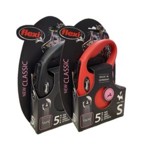 Flexi New Classic szalagos automata póráz S; 5méter,15kg-ig