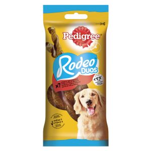 Pedigree Rodeo jutalomfalatok marha és sajt ízesítésű felnőtt kutyák számára 7 db 123 g