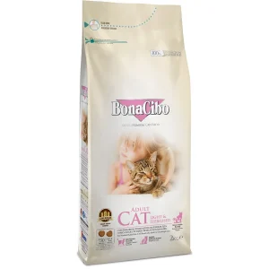 Bonacibo Cat Light & Sterilized Száraztáp Csirkével,Szardellával,Rákkal és Rizzsel